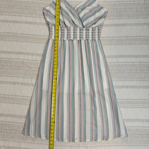 Trixxi White Striped Summer Dress Spaghetti Strap Casual Size XL - Picture 4 of 6